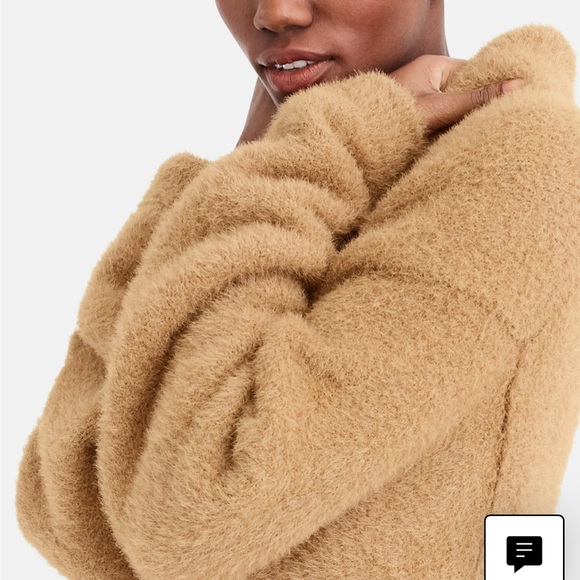 NWOT J CREW POINT SUR FUZZY CARDIGAN LT BLUE MEDIUM OVERSIZED ZIP UP JACKET - Picture 6 of 13